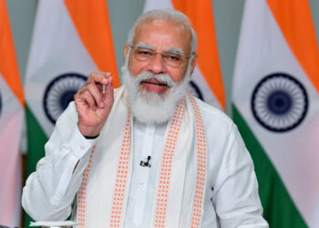 The Prime Minister, Shri Narendra Modi addressing at the inauguration of the Patrika Gate in Jaipur, through video conferencing, in New Delhi on September 08, 2020.