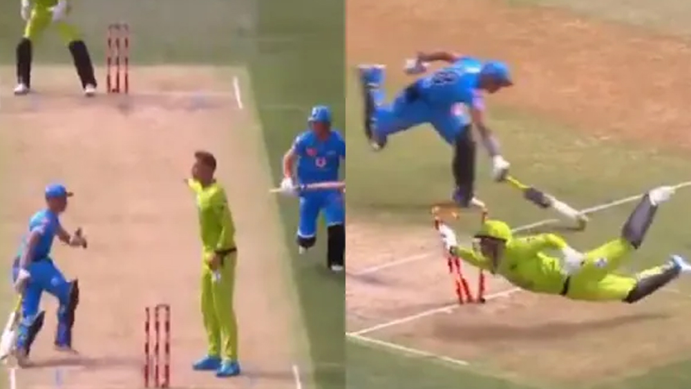 A batsman runs out twice on a ball;  What happened at Big Bash was extraordinary;  Video