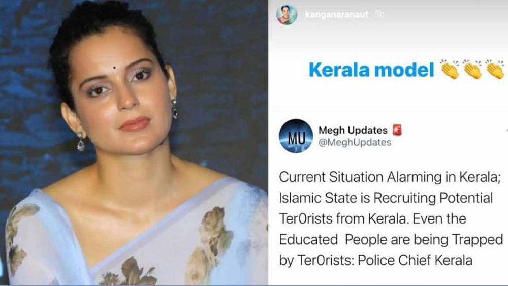 ‘Kerala is a recruitment base for terrorist organizations’: Kangana scoffs at Kerala model
