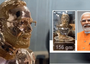 PM Narendra Modi Gold Statue