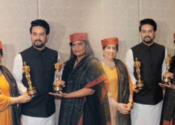 Union Minister Anurag Thakur meets team of Oscar winner