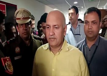 New Delhi, Feb 27 (ANI): CBI brings Delhi Deputy Chief Minister Manish Sisodia to Rouse Avenue Court, in New Delhi on Monday. He was arrested on Sunday by CBI in an Excise Policy case. (ANI Photo)