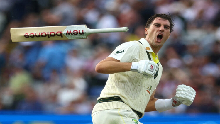 Cricket - Ashes - First Test - England v Australia - Edgbaston Cricket Ground, Birmingham, Britain - June 20, 2023 Australia's Pat Cummins celebrates after Australia win the first test by 2 wickets Action Images via Reuters/Paul Childs