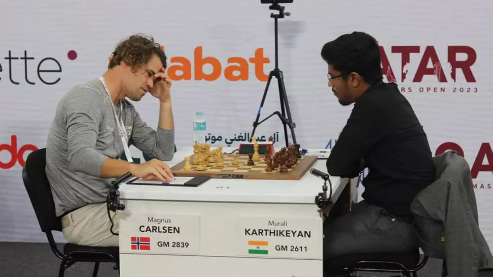 Indian Grandmaster Karthikeyan Murali Shocks World Champion Magnus ...