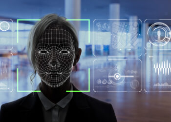 Facial Recognition System concept.