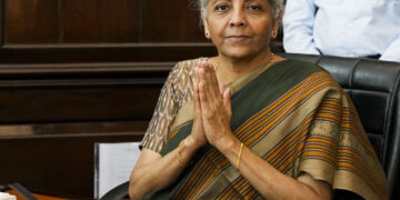 New Delhi: BJP MP Nirmala Sitharaman assumes charge as Finance Minister, at the South Block, in New Delhi, Wednesday, June 12, 2024. (PTI Photo/Shahbaz Khan) (PTI06_12_2024_000070A)