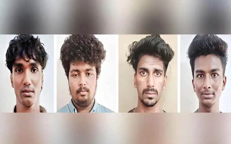 വിവാഹ ഹാളിലെ സംഘർഷം; പോലീസിനെ വിളിച്ചയാളുടെ പല്ലടിച്ച് കൊഴിച്ചു;  നാലു യുവാക്കൾ അറസ്റ്റിൽ